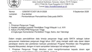 Pemutakhiran Data SINTA Bagi Dosen Hingga Oktober 2026
